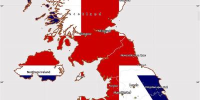 Mapa flaga wielkiej Brytanii flaga wielkiej Brytanii