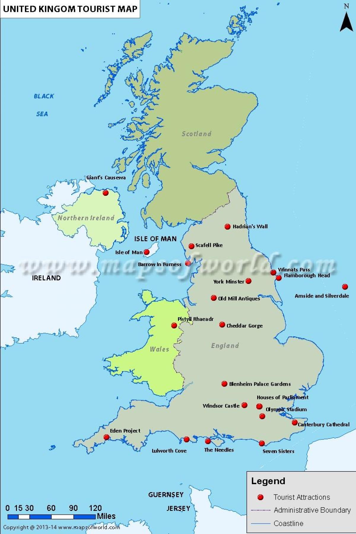 mapa wielkiej Brytanii