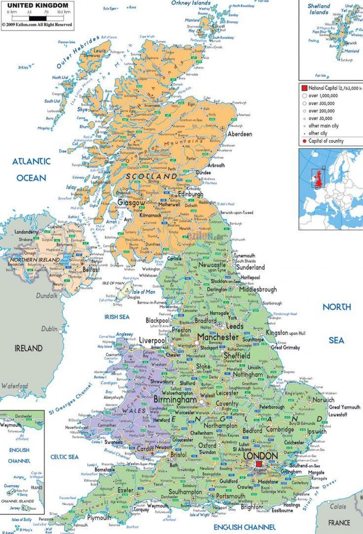 mapa wszystkich uniwersytetów w wielkiej Brytanii