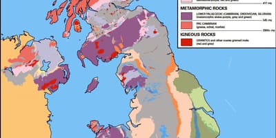 Geologiczna mapa wielkiej Brytanii