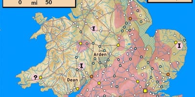 Mapę starożytnej wielkiej Brytanii