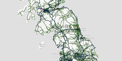 Wielka brytania transportową mapę
