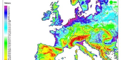 Mapa wysokości wielka Brytania